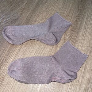 Calzedonia Low Ankle Pink Glittery Socks
